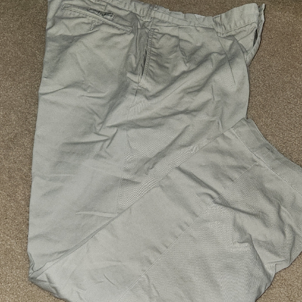 Ralph Lauren Polo Chino Pants in Light Khaki Andrew Fit. 36x32 100%cotton